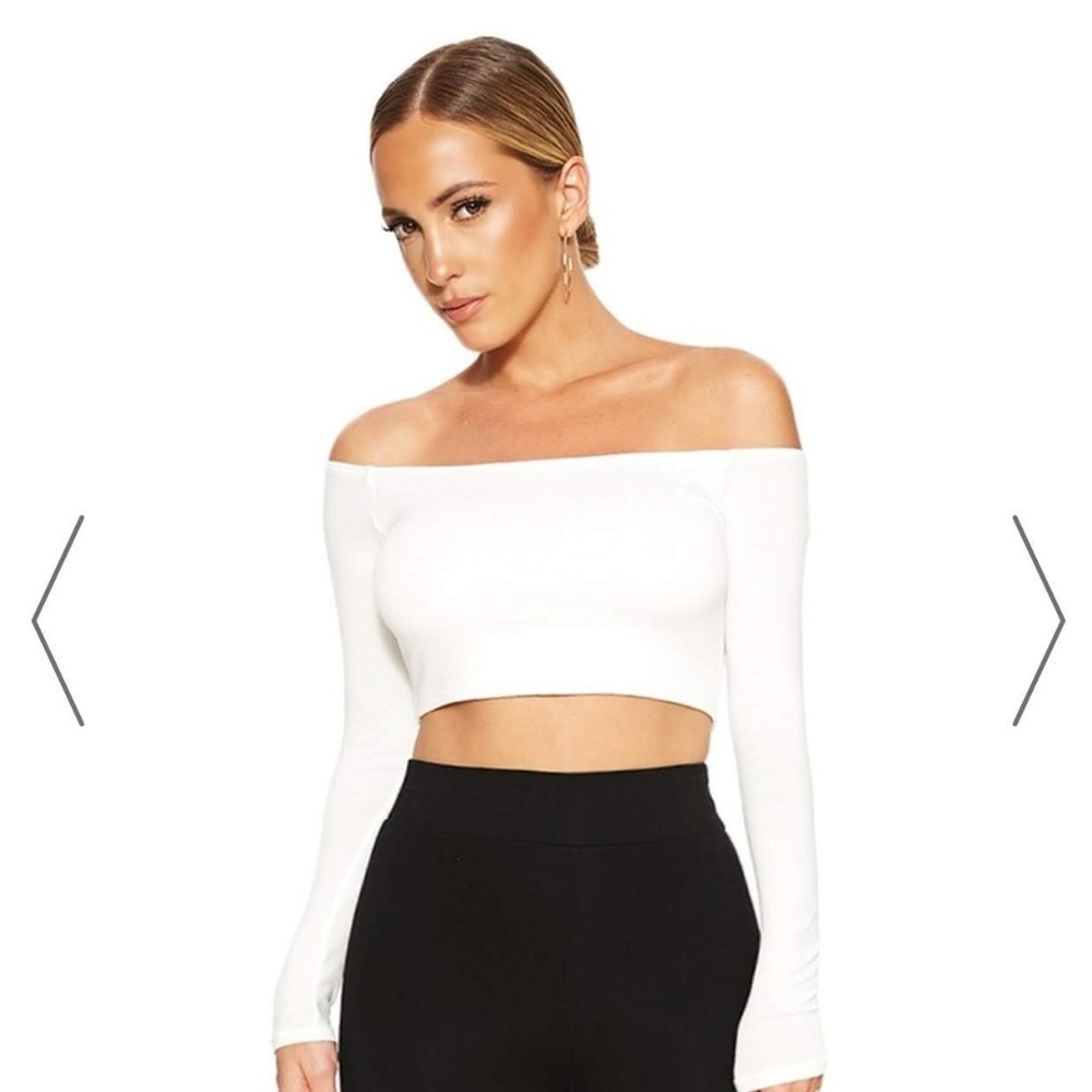 Naked wardrobe off the shoulder top